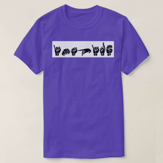 ASLアメリインスパイアカ国の手話デザイン1 Tシャツ (デザイン正面)