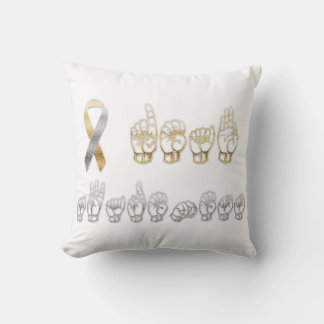 ASLアメリカ手話ろう認識度 クッション