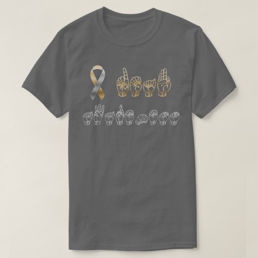 ASLアメリカ手話ろう認識度T Tシャツ (デザイン正面)