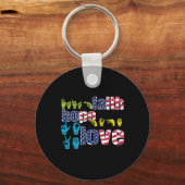 ASLアメリカ手話7月の4th信仰の希望 キーホルダー (裏面)