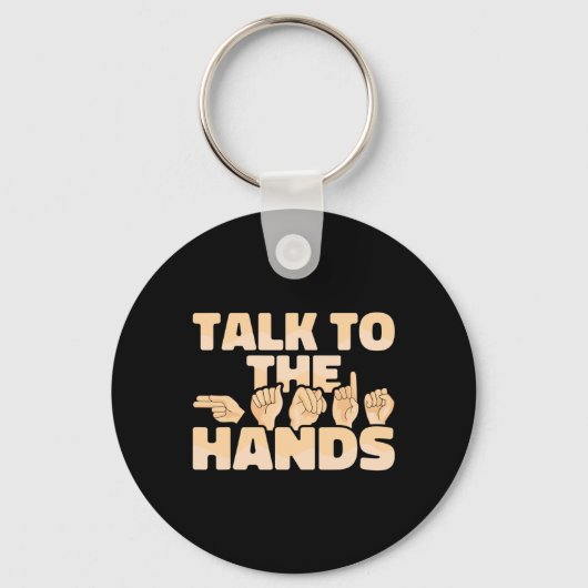 ASLアメリカ手話 キーホルダー (正面)