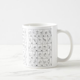 ASLアメリカ手話A to zコーヒーティーマグ コーヒーマグカップ