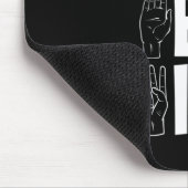 ASLアルファベットアメリカンシン言語ASL先生ジュ マウスパッド (コーナー)