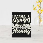 Aslアルファベット先生アメリカンシン言語そのVe カード (黄色い花)