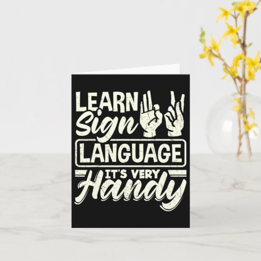 Aslアルファベット先生アメリカンシン言語そのVe カード (黄色い花)