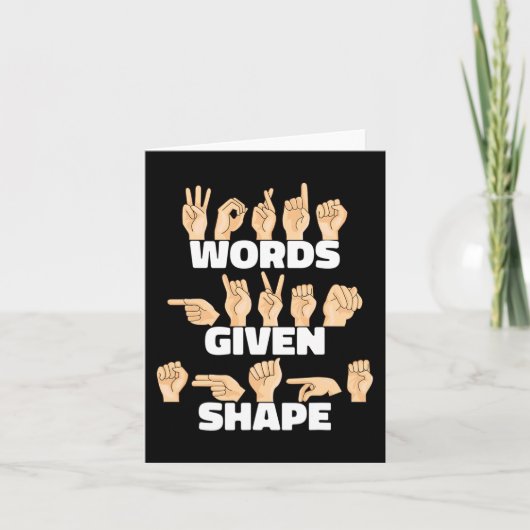 ASLア与えメリカの手話 カード (正面)