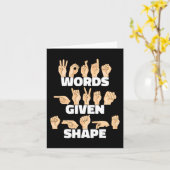 ASLア与えメリカの手話 カード (黄色い花)