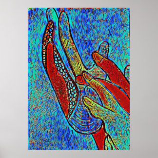 ASLイエズスのステンドグラス効果ポスター ポスター