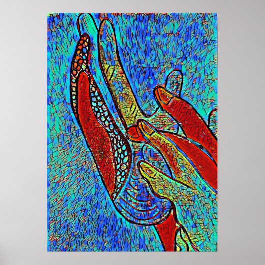 ASLイエズスのステンドグラス効果ポスター ポスター (正面)