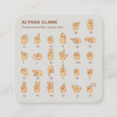 ASLインタプリタ スクエア名刺 (正面)