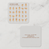 ASLインタプリタ スクエア名刺 (正面/裏面)