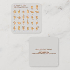 ASLインタプリタ スクエア名刺