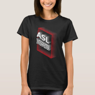 ASLインタープリタジョブタイトル評価レトロ Tシャツ