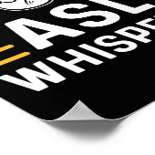 ASLウィスペラー。ASL認識度ハンドサイン言語 ポスター (角)