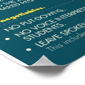 ASLクラスルームのガイドライン。ポスター ポスター (角)