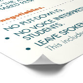 ASLクラスルームのガイドライン。ポスター(明るい背景) ポスター (角)