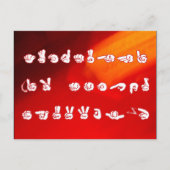 ASLクリスマスのためのL無し赤 シーズンポストカード (正面)