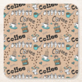 ASLコーヒーコースター スクエアペーパーコースター (正面)