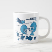 ASLサインとろう文化 - 本当の話  ジャンボコーヒーマグカップ (右)