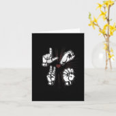 Aslサイン言語バレンタインデー2021年Deaへのギフト カード (黄色い花)