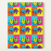 ASLサイン言語ピクセルラブポップ・アートのプランナー プランナー手帳 (裏面)