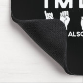 ASLサイン言語私も耳が聞こえない マウスパッド (コーナー)
