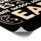 ASLシンボルや象徴は私の目のための私の言葉American Sign L ポスター (角)