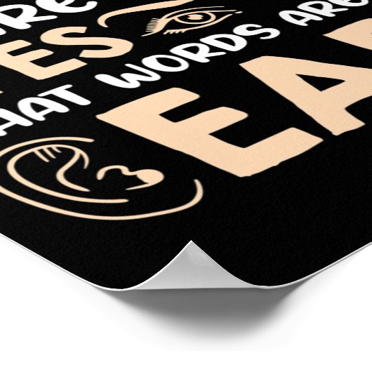 ASLシンボルや象徴は私の目のための私の言葉American Sign L ポスター (角)