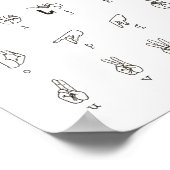 ASLチャートのポスター ポスター (角)