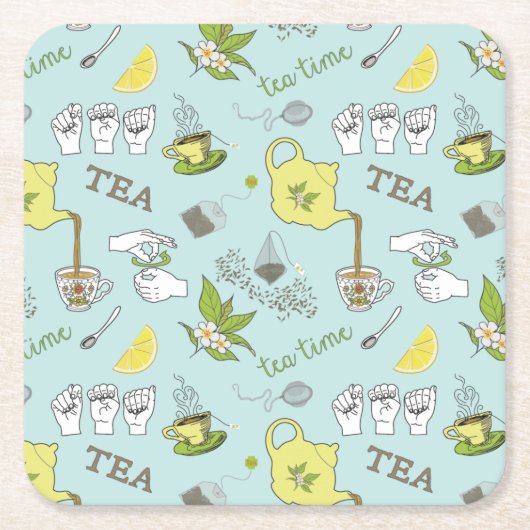 ASLティーコースター スクエアペーパーコースター (正面)