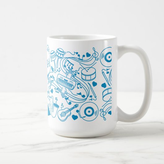 ASLデザイン ミュージックハンド コーヒーマグカップ (右)