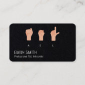 ASLトランスレータインタプリタ 名刺 (正面)