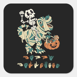 ASLハッピーハローウィンII – かわいいシーズン不気味 スクエアシール