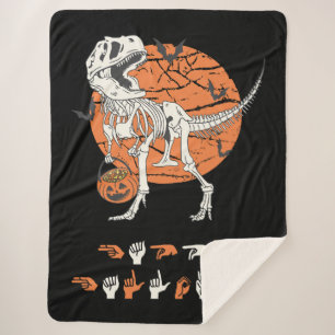 ASLハッピーハローウィンIII – かわいいシ不気味ーズ シェルパブランケット