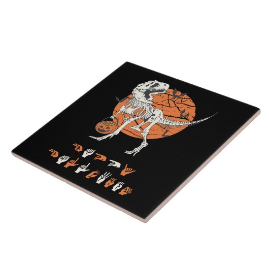 ASLハッピーハローウィンIII – かわいいシ不気味ーズ タイル (側面)