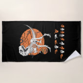 ASLハッピーハローウィンIII – かわいいシ不気味ーズ ビーチタオル (正面)