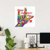 ASLハッピーバレンタインデー ポスター (ホームオフィス)