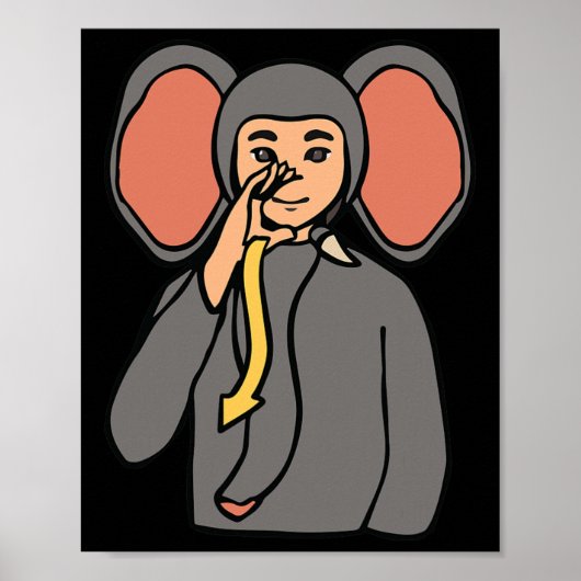 Aslハンドジェスチャーろう難聴認識度少年 ポスター (正面)