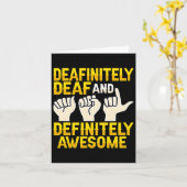 Aslハンドジェスチャーろう難聴認識度4 カード (黄色い花)