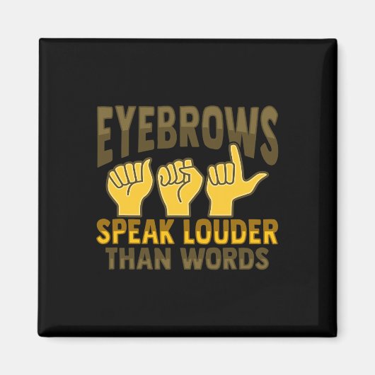 ASLハンドジェスチャーろう難聴認識度5 マグネット (正面)