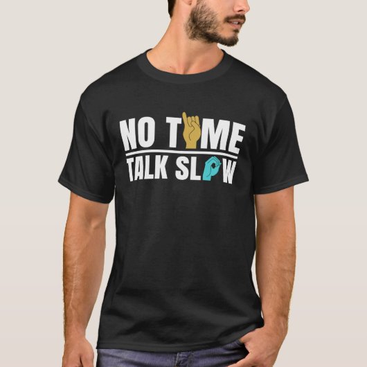 ASLハンドジェスチャーサイン言語ろう者プライド聴力 Tシャツ (正面)