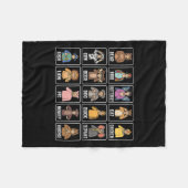 Aslハンドジェスチャー動物ろう難聴覚粟粒 フリースブランケット (正面(横))