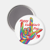 ASLバレンタインデー愛する マグネット (正面/裏面)