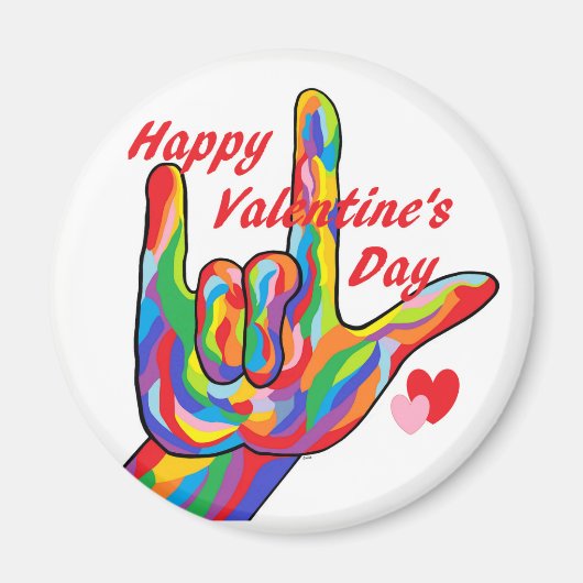 ASLバレンタインデー愛する マグネット (正面)