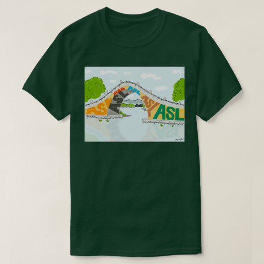 ASLブリッジASLファンデーション Tシャツ (デザイン正面)