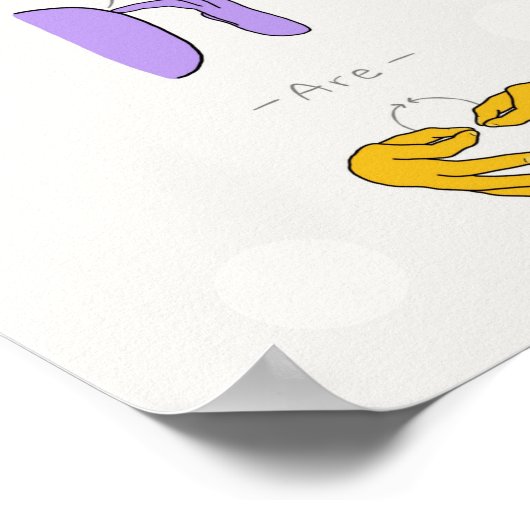 ASLムービー頭が切れる引用文 ポスター (角)