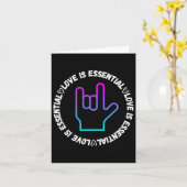 ASLラブサイン 障害者意識向上 カード (黄色い花)