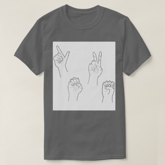 ASLラブパターン Tシャツ (デザイン正面)