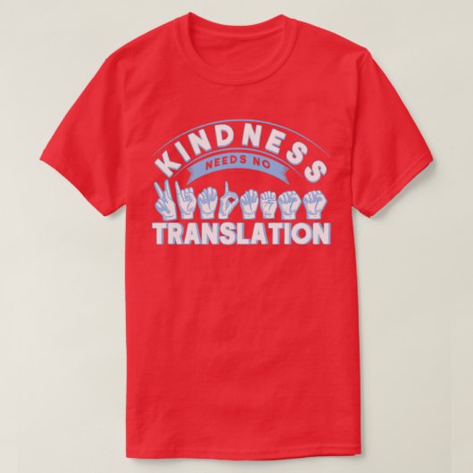 ASL先生ろう認識度手話ろう者 Tシャツ (デザイン正面)