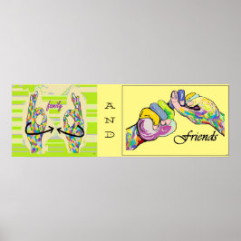 ASL家族と友人のポスター ポスター